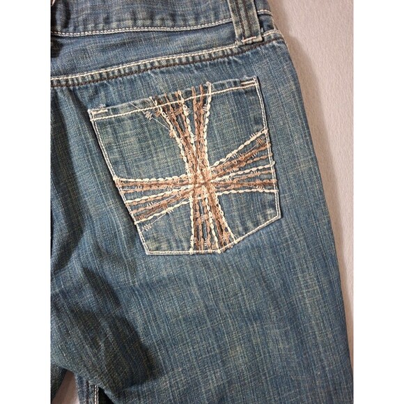 Johnny Max Jeans Men's 38x31 Blue Denim Wide Leg Baggy Loose Comfy Distressed - Picture 15 of 16